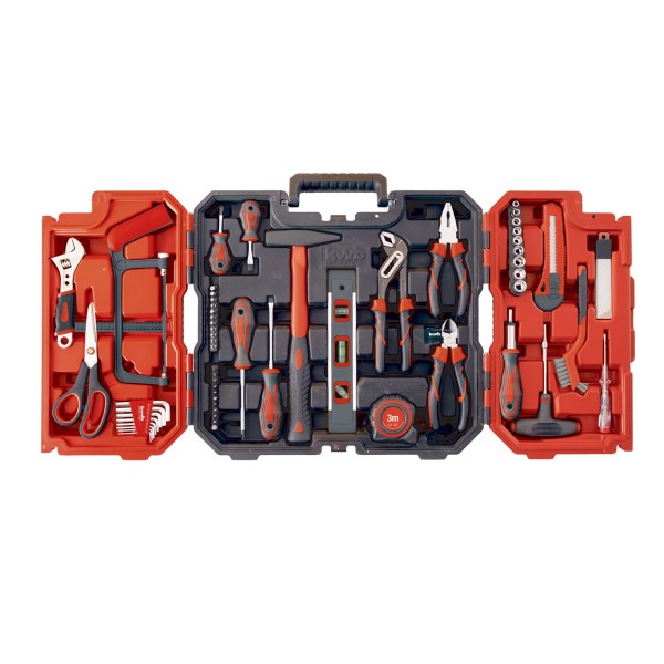 kwb Werkzeug-Koffer inkl. Werkzeug-Set, 70-teilig, gefüllt, robust