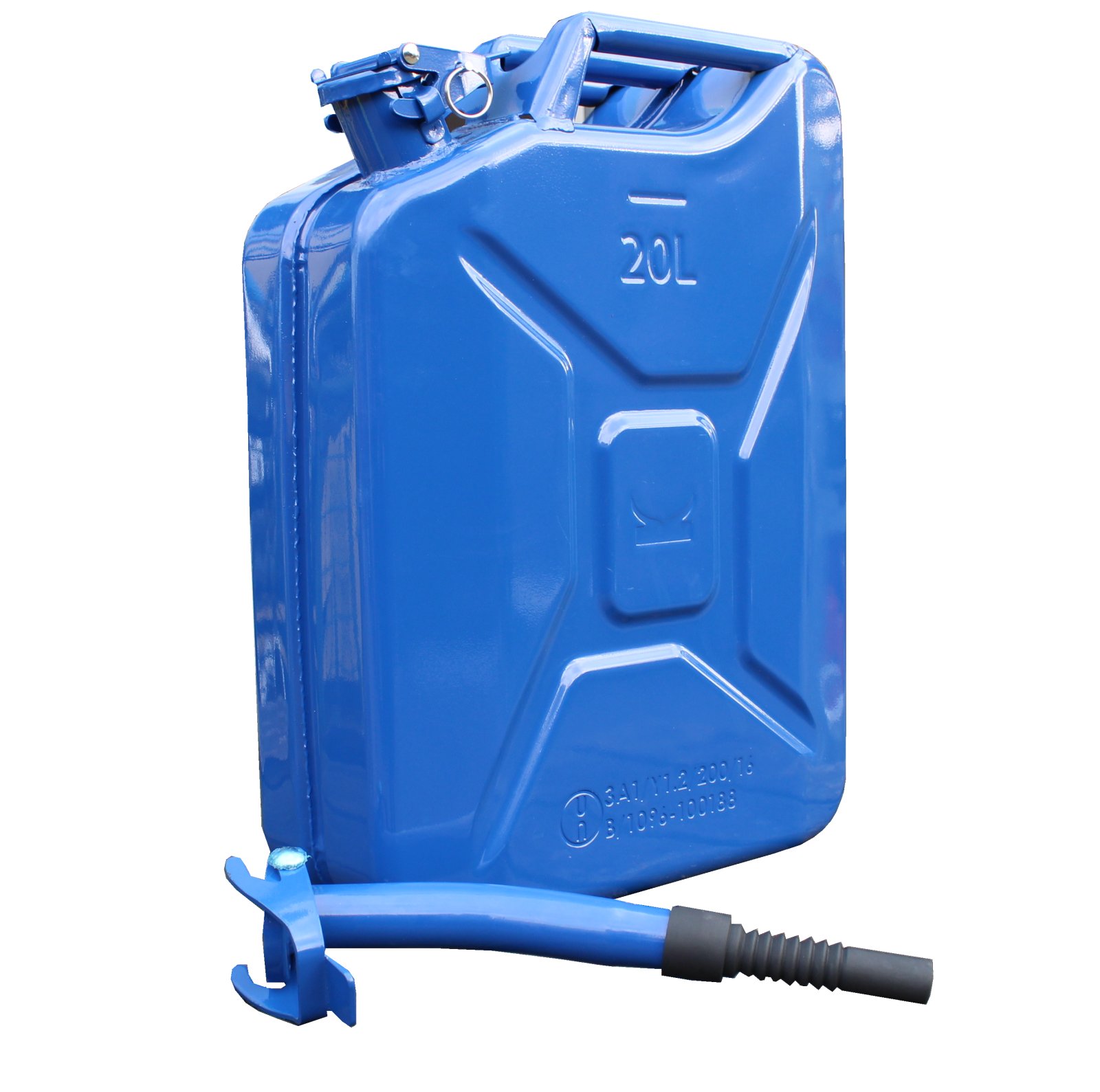 BURI Benzinkanister 3 x AdBlue-Kanister 20 L dunkelblau, HDPE