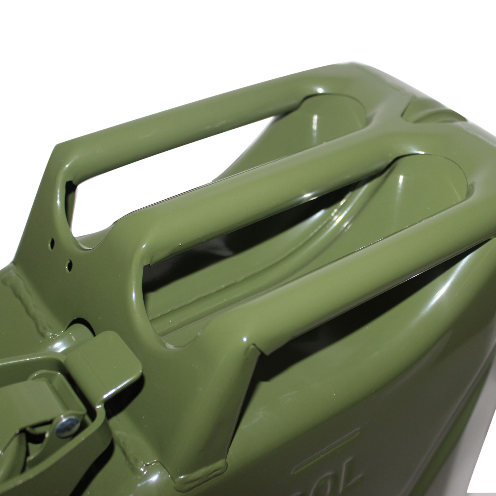 3x 20l Benzinkanister aus olivgrünem Metall inkl. Ausgießer geeignet für  z.B. Benzin oder Diesel