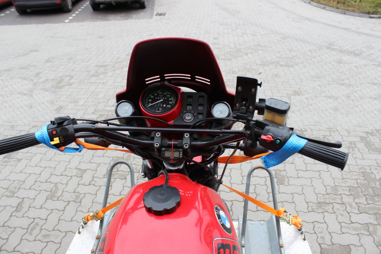 Lenker Verzurrsystem Spanngurt für Motorrad Transport Anhänger