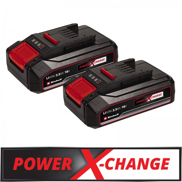Einhell 2x 18V Ersatzakkus mit 2,5Ah PXC-Twinpack | Power X-Change