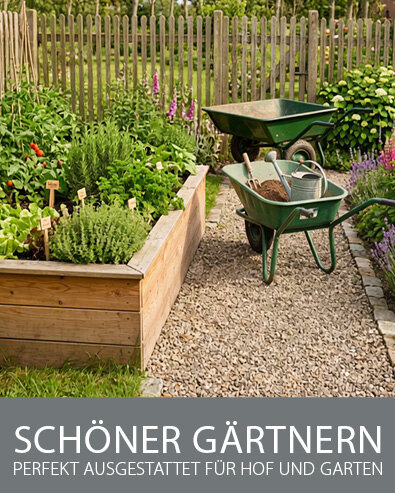 Perfekt ausgestattet für Hof und Garten