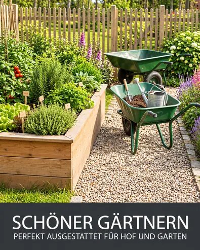 Perfekt ausgestattet für Hof und Garten