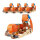 5x Profi Ratschen Spanngurt Spanngurte Zurrgurt 2-tlg 5m 4t 4to 4000kg TÜV/GS ORANGE