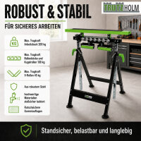 Multifunktions-Arbeitsbock Rollenbock höhenverstellbar Klappbock V-Rollen 4 in 1