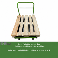 Plattformwagen Profi XL Tragkraft 500 kg 130x65 cm Transportwagen Handwagen Paketwagen
