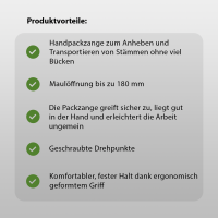 4x Handpackzange Packzange Handhebehaken Sappie Holzgreifer Forstzange
