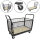Gitterwagen Plattformwagen 500 kg 119x67x107cm Vierwandwagen Transportwagen Gitterrollwagen Bremse