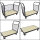 Gitterwagen Plattformwagen 500 kg 119x67x107cm Vierwandwagen Transportwagen Gitterrollwagen Bremse