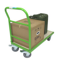 Plattformwagen 500 kg Traglast ca. 96 x 49 cm Ladefläche mit 2 Lenkrollen inkl. Bremse