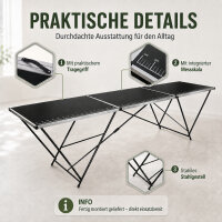 Tapeziertisch Alu Flohmarkttisch 300x60 cm Klapptisch klappbar mit Messskala