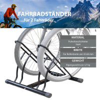 Fahrradständer für 2 Fahrräder DUO Räder Fahrrad Ständer Rad schwarz Twin