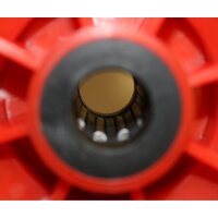 Sackkarrenrad PU-Rad 260x85 mm 3.00-4 75 mm zentrierte Nabe Ø 20 mm rot Vollgummi Bollerwagen