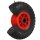 Sackkarrenrad PU-Rad 260x85 mm 3.00-4 75 mm zentrierte Nabe Ø 20 mm rot Vollgummi Bollerwagen