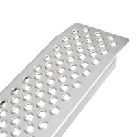 TRUTZHOLM 2x Auffahrrampe 200 cm Tragkraft 400 kg Alu profiliert Verladerampe Motorradrampe grau