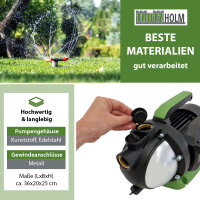Gartenpumpe Edelstahl 800 W 3200 l/h Förderhöhe 44 m Jetpumpe Saugpumpe Pumpe zur Gartenbewässerung