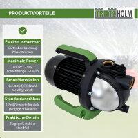 Gartenpumpe Edelstahl 800 W 3200 l/h Förderhöhe 44 m Jetpumpe Saugpumpe Pumpe zur Gartenbewässerung