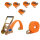 5x Spanngurt mit Ratsche Zurrgurt 6m 3000kg 3to 2-tlg. 35mm TÜV / GS orange