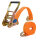 5x Spanngurt mit Ratsche Zurrgurt 6m 3000kg 3to 2-tlg. 35mm TÜV / GS orange