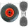 4x Sackkarrenrad Luftrad 260x85 mm 3.00-4 75 mm zentrierte Nabe Ø 20 mm rot robustes 4 PR Gewebe