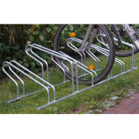 Fahrradständer für 6 Fahrräder höhenversetzt 210 x 45 cm Stahl feuerverzinkt grau 2x3 Bodenparker