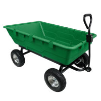 XXL Gartenwagen 350 Ltr. 500 kg Transportwagen Kippfunktion Anhänger Rasentraktor Handwagen