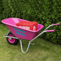 Schubkarre Proseccokutsche PP 100 L 250 kg Gartenschubkarre Schiebkarre pink