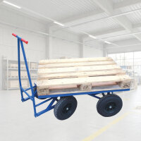 XXL Profi Plattformwagen 500 kg Transportwagen 120x80 cm Palettenwagen mit Bremse  Magazinwagen