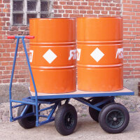 XXL Profi Plattformwagen 500 kg Transportwagen 120x80 cm Palettenwagen mit Bremse  Magazinwagen
