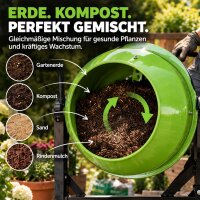 TRUTZHOLM Garten- & DIY-Mischer 70 L – für Erde, Kompost, Pflanzsubstrat, Beton & Mörtel