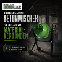 Betonmischer 140L Fassungsvermögen 550 W 30 U/Min Zahnräder aus Guss Zementmischer