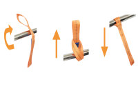 4 Gurtschlaufen Doppelschlaufe Spanngurt für Motorrad Motorradspanngurt ORANGE