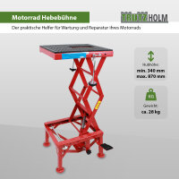 Motorradheber 135 kg Motorrad Hebebühne 34 - 87 cm Montageständer Montagebock