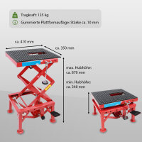 Motorradheber 135 kg Motorrad Hebebühne 34 - 87 cm Montageständer Montagebock