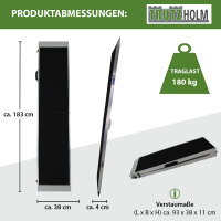 TRUTZHOLM Hunderampe klappbar 183 cm Tragkraft 180 kg Aluminiumrampe faltbar rutschfest mit Griff