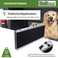 TRUTZHOLM Hunderampe klappbar 183 cm Tragkraft 180 kg Aluminiumrampe faltbar rutschfest mit Griff