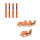 4 Gurtschlaufen Doppelschlaufe + 4 Spanngurte Motorradspanngurt Sicherung ORANGE