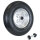 Schubkarrenrad  Vollgummi Pannensicher 4.80/4.00-8 mit Achse PU Stahlfelge schwarz 200kg Tragkraft