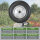 Schubkarrenrad  Vollgummi Pannensicher 4.80/4.00-8 mit Achse PU Stahlfelge schwarz 200kg Tragkraft