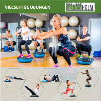 Balancetrainer Yoga Gymnastik Balance Half Ball blau Trainingsball Fitnessball ø 60cm