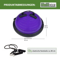 Balancetrainer Yoga Gymnastik Balance Half Ball lila Trainingsball Fitnessball ø 60cm