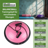 Balancetrainer Yoga Gymnastik Balance Half Ball pink Trainingsball Fitnessball ø 60cm
