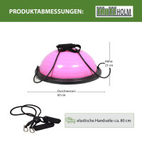 Balancetrainer Yoga Gymnastik Balance Half Ball pink Trainingsball Fitnessball ø 60cm