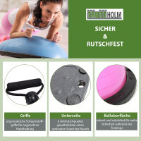 Balancetrainer Yoga Gymnastik Balance Half Ball pink Trainingsball Fitnessball ø 60cm