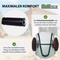 Schubkarre 100 Liter 160 kg verzinkte Stahlwanne Luftrad auf Stahlfelge 2-Rad Schiebkarre