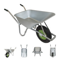 Schubkarre 100 Liter verzinkter Stahl 250 kg Tragkraft...