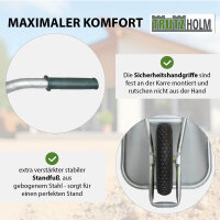 Schubkarre 100 Liter verzinkter Stahl 250 kg Tragkraft Luftrad auf Stahlfelge Bauschubkarre