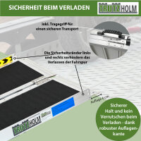 TRUTZHOLM Rollstuhlrampe 122 cm Traglast 272 kg Alu klappbar Antirutsch beschichtet Schwellenrampe