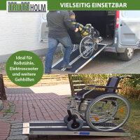 TRUTZHOLM Rollstuhlrampe 122 cm Traglast 272 kg Alu klappbar Antirutsch beschichtet Schwellenrampe