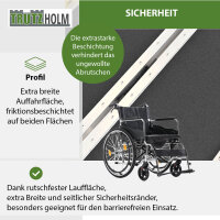 TRUTZHOLM Rollstuhlrampe 152 cm Traglast 272 kg Alu klappbar Antirutsch beschichtet Schwellenrampe
